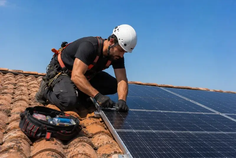 Maintenance et monitoring de panneaux solaires à Jujols